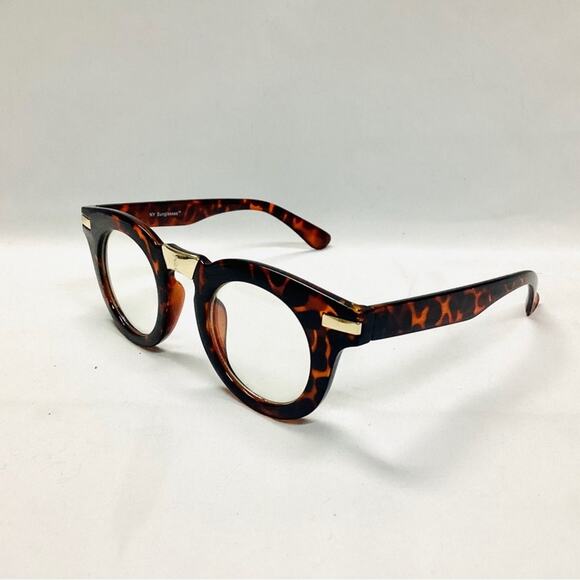 Tortoise Round Eyeglasses Frames - Picture 3 of 5